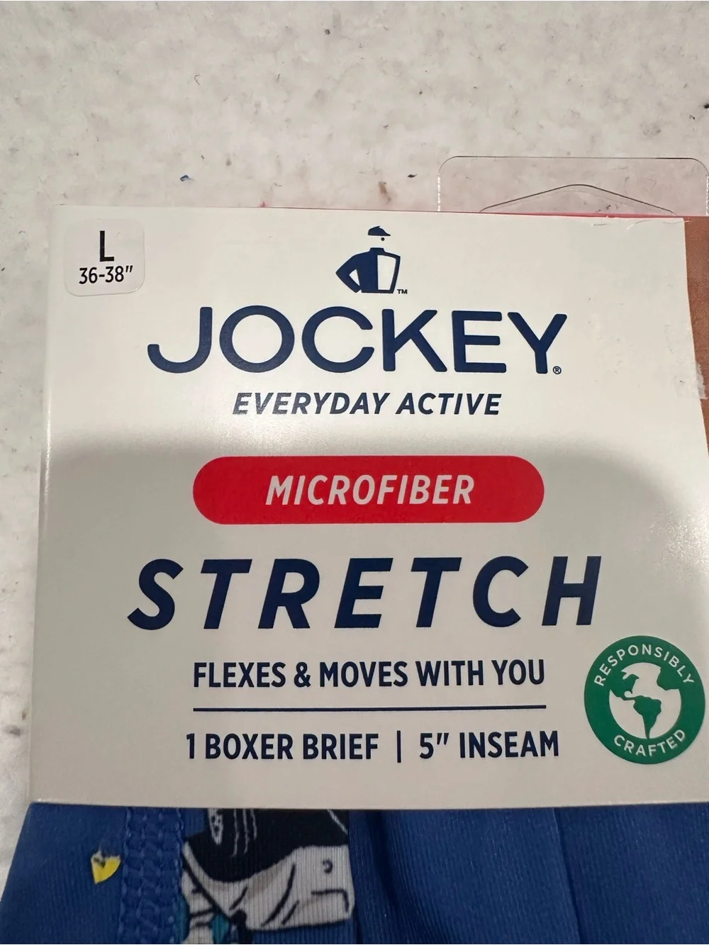 Jockey Blue Boxer Briefs with Golfer Print
